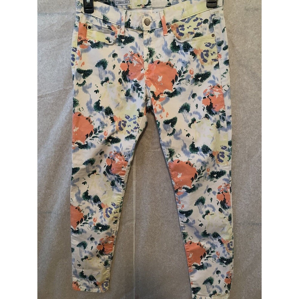 GAP  Women's Legging Jeans  Floral Print Stretch Pants Flowers Size 28R (1234)